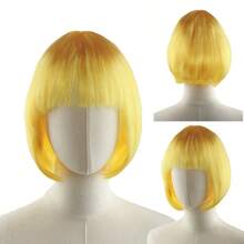 1pc #1 Best Selling Shiny Party Wig | Halloween Costume Wig | Colorful Short Hair Suitable For Carnival And Holidays Like Halloween, Christmas, Back To School