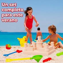 Set de Playa con Cubeta de Patito con 4 Palas, Regadera y Dos Moldes - Multicolor - Ver 7
