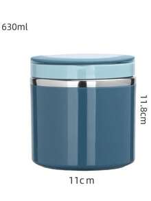 1pc Stainless Steel Insulated Food Container With Handle, Soup Mug, Breakfast Cup, Stainless Steel Bento Box With Handle, Leak-Proof Lunch Box, Portable Insulated Food Canister, Student Lunch Box, Reusable Adult Insulated Lunch Box, Wide Mouth Leak-Proof, Keeps Food Warm/Cold, Capacity 650~1000ml, Suitable For Soups, Lunches And More - Multicolor - View 7
