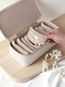 Large Capacity Portable Jewelry Box - Can Store Necklaces, Bracelets, Pendants, Earrings, Gold Jewelry And Other Accessories. Premium Jewelry Case. Waterproof And Dustproof. Separate Compartment Design Prevents Oxidation. Jewelry Box, Large Capacity Jewelry Box, Room Storage Box, Jewelry Storage Container.,Travel Essential - Multicolor - View 4