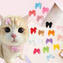 30/60/80 قطعة شريط عقال للحيوانات الأليفة، مناسبة لتزيين وتصفيف القطط والكلاب، إكسسوارات أليفة جميلة للمناسبات - متعدد الألوان - مشاهدة 1