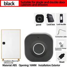 Fingerprint Smart Lock, Fingerprint Smart Drawer Lock, Mini Fingerprint Lock, Cabinet Lock, Office Drawer Lock, File Cabinet Fingerprint Lock, Powered By 3 AA Batteries Or Type-C Interface