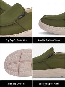 CAMEL CROWN Men's Slip-On Athletic Shoes, Lightweight Breathable Mesh Upper Provides Barefoot-Like Comfort, Water-Resistant Heel And Non-Slip Rubber Outsole