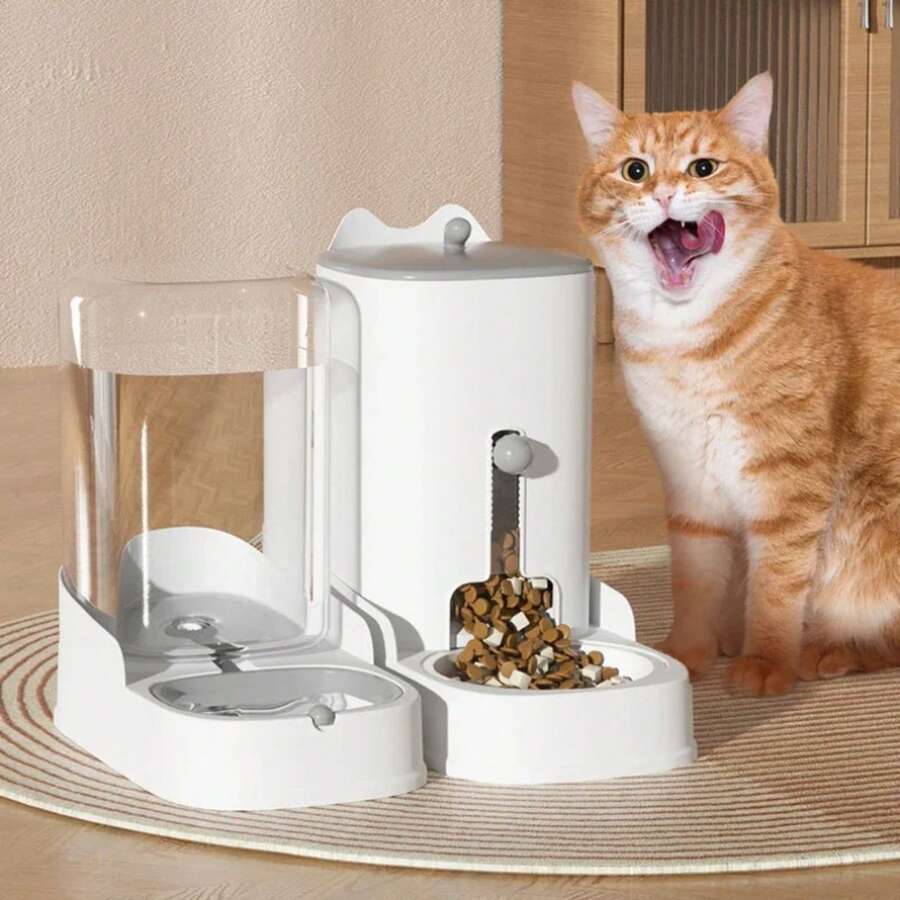 Cat And Dog Feeder Pet Water Dispenser Cat Food Bowl Large Capacity Feeder Water Dispenser For Small Puppy Kitten Pet Supplies - Green Feeding - View 1