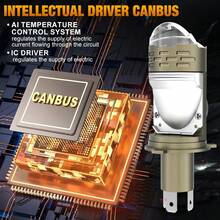 TOAUTO 2PCS 90W 28000LM NEW LED Projector Lens Auto Headlight Plug&Play H4/9003/HB2 3570 CSP Canbus Turbo Lamp Dual Hi/Low Beam Apply For Car&Motorcycle - H4 - View 8
