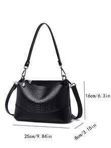 Ce sac unique au style rétro inspiré, avec son motif gaufré crocodile, est parfait pour ranger les essentiels du quotidien tels que les cosmétiques, le rouge à lèvres et les clés. C'est un choix idéal pour les femmes qui font la navette, font du shopping, ont des rendez-vous et diverses autres occasions. Il fait également un merveilleux cadeau pour les amis et la famille.