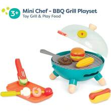 Bbq GrillB. toys BBQ Grill Play Set Toy Grill and Play Food Barbecue Role-Play Set For Pretend Cooking Toys 3 Years + Mini Chef - BBQ Grill Playset - T257 - Ver 4