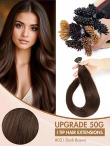 12-22 Inch Remy Human Hair I-Tip Extensions, Easy To Style, Cold Fusion, Pre-Bonded, Real Hair, Long-Lasting, Soft & Natural, Portable For Travel & Daily Styling - Multicolor - View 42