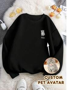 Customize Men's Pullovers, Upload The Pictures And Text You Want, Process Them To Create Gradient Effects, Making Them Gifts, Holiday Gifts, Christmas Gifts, Or Souvenirs. - Black - View 2