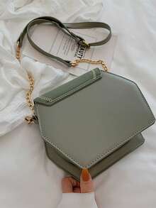 时尚小众设计单肩包，新款百搭小方斜挎包 - 彩色 - 查看 3