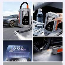 SUITU [Rapid Tire Inflator] Portable Electric Air Pump | LED Light, Tire Pressure Gauge, 7.4V 2000mAh Lithium Battery, One-Touch Smart Wireless Design - Suitable For Cars, Motorcycles, Bicycles And Sports Balls - Wireless Model - View 5