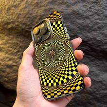 Hermosa Funda de Teléfono con Patrón 3D de Arte Colorido Electrochapado para iPhone 17 16 15 14 12 11 XS XR XPlus Pro Max - Diseño Creativo de Moda, Regalo Unisex para Amigos, Familia, Novio, Novia, Funda Protectora Antigolpes de Cobertura Completa, Accesorios Móviles! 27 - Negro - Ver 3