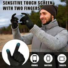 Winter Thermal Fishing Gloves Touchscreen Compatible Cold Weather Commuting For Hiking Gloves Motorcyclists Outdoor Sports