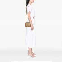 CHANEL Authenticated  PRE-OWNED Small Quilted Metallic Lamb-Skin Interwoven CC Boy Flap Bag - 棕色 - 查看 7