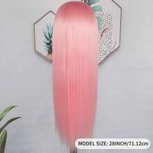 13x4 Free Part Mint Green Long Straight Lace Front Wigs Glueless Long Silky Straight Wigs Pre Plucked HD Lace 180% Density Light Green Wig Soft Free Part Wear And Go Lace Front Wigs For Fashion Women Party & Daily Wear 26 Inch - 淺粉色 - 查看 9