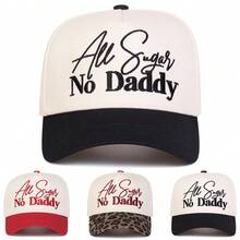 1Piece Men Letter Embroidered Two Tone Five-Panel Baseball Cap Outdoor Adjustable Sunscreen Leisure Hat Spring Autumn Travel Tourism Beach Vacation - Nhiều màu - Xem 1