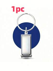 1pc Stainless Steel Mini Folding Nail Clipper With Keychain - Portable Sharp Edge Nail Trimmer, For Manicure And Pedicure, Christmas Gift