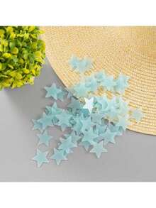 200/100片夜光星星贴纸，树脂闪光贴纸，自粘式，可重复使用，多表面适用，太空主题，光泽亮丽，装饰艺术风格，适用于客厅、卧室墙面和天花板装饰，房间装饰，墙贴，卧室装饰，厨房装饰，家居装饰 - 彩色 - 查看 20