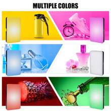 Đèn LED RGB di động dùng nguồn USB/pin - Hơn 16 tùy chọn màu sắc, dung lượng pin 1800mAh, thiết kế vuông nhỏ gọn, phù hợp làm phông nền chụp ảnh, chiếu sáng livestream và trang trí nội thất, đèn màu có thể sạc lại, dung lượng pin 1800mAh. - A - Xem 8
