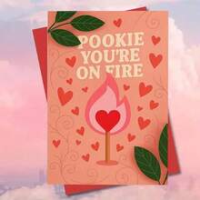 1pc Cute Kangaroo Heart Pattern Valentine's Day Greeting Card. A Perfect Gift For Husband, Wife, Boyfriend And Girlfriend On Valentine's Day And Anniversary. A Special And Adorable Valentine's Day Card. - Multicolor - View 2