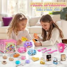 Girls' Tea Party Set, Princess Afternoon Tea Toy Set, Includes Food And Dessert Toy Set, Children's Kitchen Decor Game, Suitable For 3-6 Year Old Girls, Birthday & Christmas Gift - Multicolor - View 7