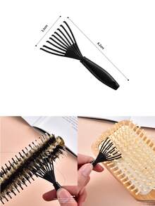 0150623540004 Multi-Functional Curling & Straightening Hair Brush - Essential Professional Hairstyling Tool For Spring, With Anti-Static Smooth Comb Teeth Suitable For All Hair Types. Gently Cares For Scalp, Prevents Hair Breakage, Ideal For Quick Morning Styling, DIY Hairstyles At Home, Touch-Ups During Travel, And Party Looks. - Multicolor - View 12