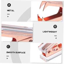 XISH Uonlytech Quitagrapas de Alta Resistencia Sacagrapas Transparente de Escritorio Extractor Grapas Multiusos Diseño Ergonómico para Oficina y Escuela - oro rosa - Ver 5