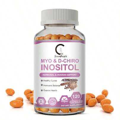 Myo-Inositol & D-Chiro Inositol - Most Beneficial 40:1 Ratio -Hormonal Balance & Healthy Ovarian Function Support For Women - 120 Capsules