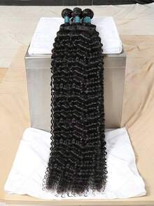 Uveous Deep Wave Bundles Human Hair Natural Black Brazilian Virgin Hair Weave 12A Grade 100% Unprocessed Real Human Hair Extensions For Women - Natural Deep Wave - View 2