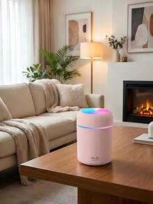 1pc 7-Color Light Minimalist Humidifier, 300ml/USB Powered, Home/Bedroom/Bathroom Air Purifier, Low Noise Mist Diffuser - Multicolor - View 3