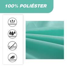 Sábana Bajera 100% POLIESTER -  Bolsillo Profundo 27cm  Suave y Transpirable - Cama 90-105-135-150-180 - Verde - Ver 3