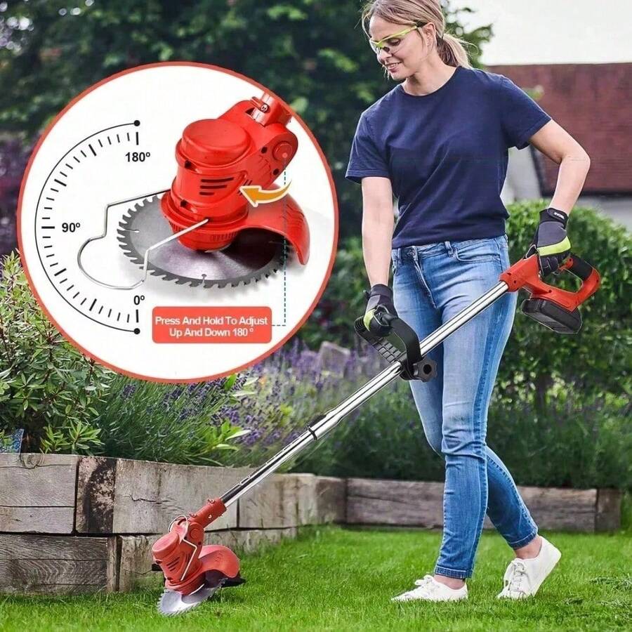 Desbrozadora Inalámbrico Electrica Podadora Portátil Cesped De Baterias 21v - Multicolor - Ver 1