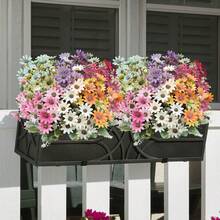 6pcs/Set 14.7 Inch Artificial Daisy Flower Bouquet - Realistic Texture Flowers, Faux Daisy Floral Decor, Suitable For Home, Garden, Patio, Porch, Dining Table Center, Vase Decoration, Artificial Plant Floral Decor - Multicolor - View 11