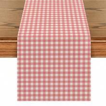 1 chiếc khăn trải bàn kẻ caro phong cách tối giản hiện đại, hình chữ nhật, có nhiều kích cỡ, phù hợp cho phòng ăn gia đình, trang trí nhà cửa, tiệc ngoài trời và trang trí nhà hàng, món quà hoàn hảo cho bàn ăn ngoài trời, chất liệu giống như vải lanh. - Đỏ thẫm - Xem 13
