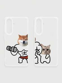 2个印花手机壳，透明手机壳，趣味健身运动手机壳，哑铃手机壳，可爱猫狗图案手机壳，兼容 11/12/13/14/15/15 Pro Max、 16/16 Pro/16 Plus/16 Pro Max/17 Pro Max、Galaxy A23 5G/A32 4G/A34/A54/S23 Ultra/S24+/A14/S20 FE/S21 5G/S26/S26 Plus/S26 Ultra - 彩色 - 查看 42