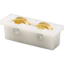 XISH Prime-Line G 3119 - Conjunto de rodillos en tándem para ventana corredera 1/2 pulgadas Rodillos planos de latón paquete de 2 - Blanco - Ver 3