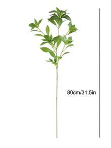 1pc Artificial Long Branch Nandina/Heavenly Bamboo, Made Of PVC Material, Home Wedding Decor Lifelike Fake Plant - Green - View 3