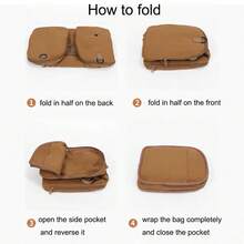 Foldable Travel Duffel Bag, Lightweight Luggage Bag With Shoes Compartment, Waterproof Multi-Partition Bag,Weekender Overnight Bag For Men & Women,Multi-Pockets Solid Color Baggage Bag,Dry Wet Separation Bag - 棕色 - 查看 10