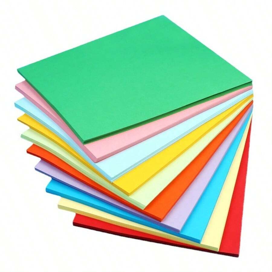 Hârtie de imprimare colorată A4, potrivită pentru tăiere DIY, pictură, imprimare la birou, copiere, rechizite de artă pentru studenți