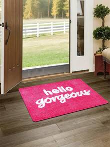 1 pieza Alfombra de baño rosa de peluche - Antideslizante, Absorbente, Lavable a máquina - Adecuada para el hogar, la cocina y el baño - Multicolor - Ver 4