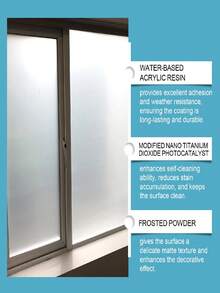 Frosted Glass Paint, Translucent Heat Insulation For Bathroom, Balcony, Restroom, Office, Privacy Protection - 100g - View 5