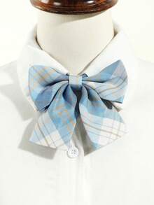 1pc Women's Preppy Style Bowknot Necktie, Suitable For School Uniform, Party, Daily Wear For Dress For Christmas Decor - 卡其色領結 - 查看 8