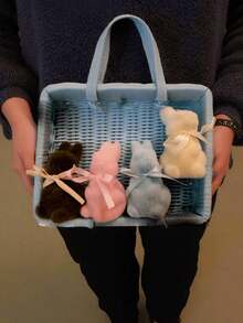 Thỏ Phục Sinh có nơ, Thỏ trang trí bằng xốp phủ nhung, Thỏ trang trí bằng xốp phủ nhung có ruy băng, Tượng thỏ kiểu vườn rêu, Không dùng điện, Không có lông vũ, Thích hợp trang trí nhà cửa và tiệc tùng, Phụ kiện thỏ, Vật trang trí giỏ trứng Phục Sinh hoàn hảo, Quà tặng Phục Sinh, Thỏ Phục Sinh, Trang trí bàn hình Thỏ Phục Sinh, Vật trang trí giỏ Phục Sinh hình Thỏ Phục Sinh, Thỏ Phục Sinh dành cho bạn bè - Nhiều màu - Xem 3