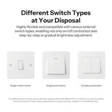 SONOFF MINI-DIM MINI Extreme Matter Over WiFi Dimmer Switch Smart Dimming Real-Time Power Monitoring EWeLink APP Control Brightness Smart Home Light Switch Alexa Voice Control - White - View 8