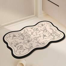 Bathroom Mat, Silica Gel Quick Dry Non-Slip Shower Mat, Easy Care Bathroom Carpet - Beige - View 25