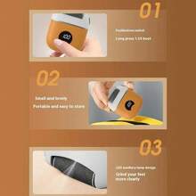 电动足部去茧器，可充电，带LED灯和2个滚轮头，5V 500mAh - 彩色 - 查看 11