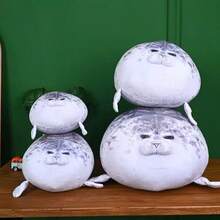 1pc Realistic Plush Seal Stuffed Animal Doll, Soft Cuddly Doll, Children's Comfort Companion Pillow, Therapeutic Stress Relief Doll, Aquarium Souvenir, Birthday/Christmas/Valentine's Day Gift - Multicolor - View 2