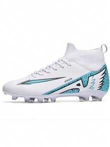 Original Men Soccer Shoes Professional TF/FG Boys Football Shoes Grass Indoor Training Girls Unisex Non-Slip Football Field Boots - White - View 4