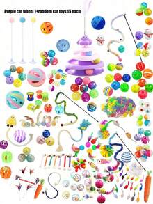 5/10/15/20/25pcs Cat Toys Set - Bells, Balls, Sisal Scratching Posts, Interactive Wands, Catnip Toys, Pet Supplies, Birthday/Holiday Gifts - Multicolor - View 17