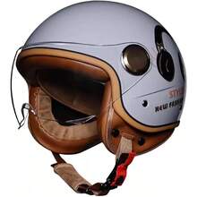 BMX HelmetOpen Face Motorbike Hel-Met - Scooter Motorcycle Crash Jet Hel-Met for Men Women with Sun Visor - DOT Approved Motorbike Hel-Mets 5S/ 55~56cm - 5 - Ver 1